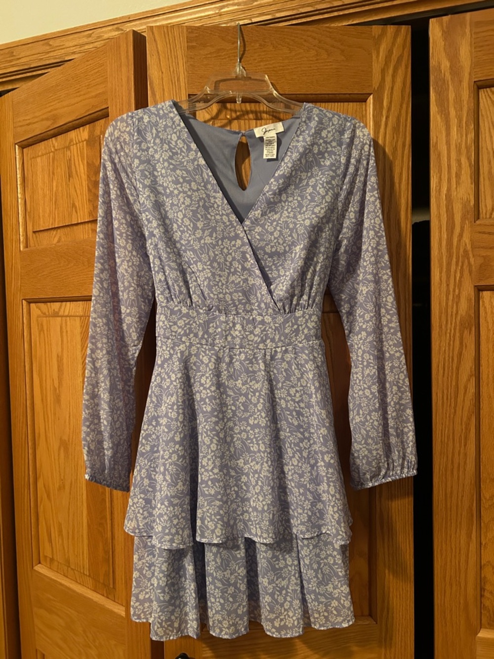Japna Floral Long Sleeve Tiered Dress